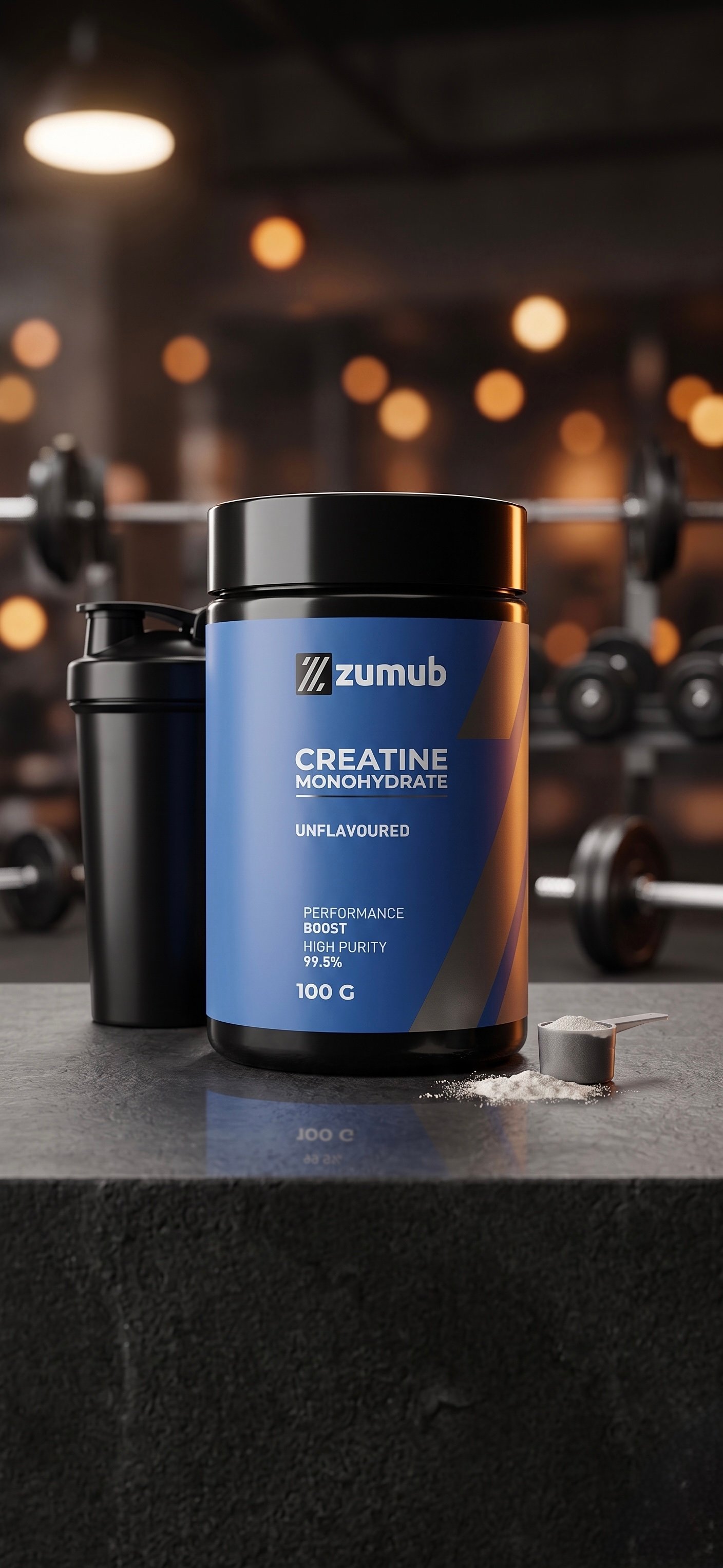 Créatine Monohydrate Zumub - Non aromatisée 100g
